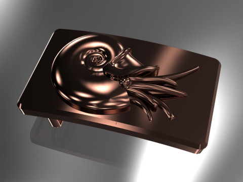 Belt buckle Nautilus Model Cetak 3D