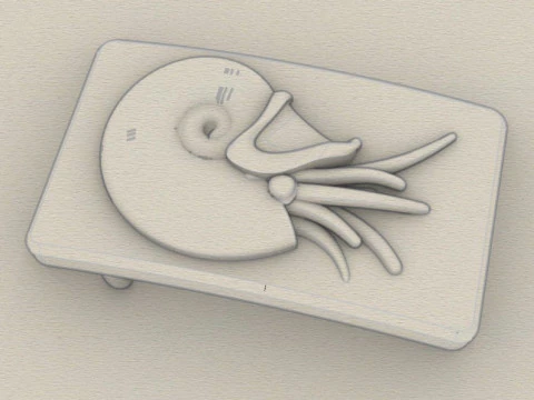 Belt buckle Nautilus 3D Print Model