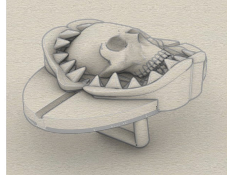Shark tooth skull buckle belt 3Dプリントモデル