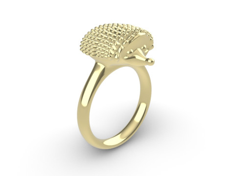 Ring hedgehog jewelry Model Cetak 3D