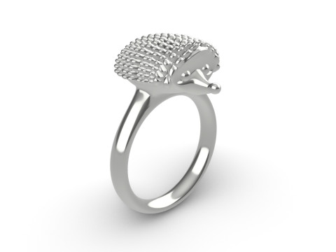 Ring hedgehog jewelry Model Cetak 3D