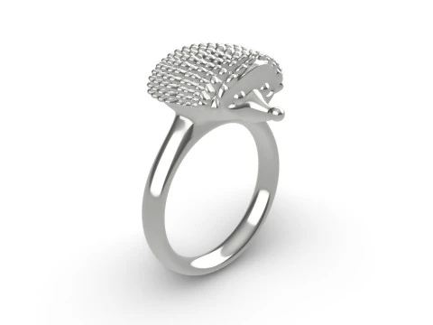 Ring hedgehog jewelry 3D Print Model