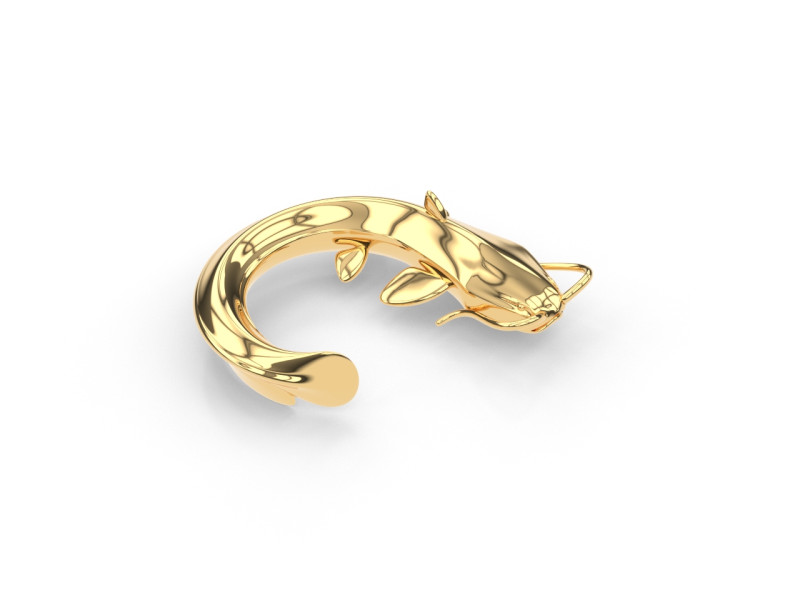 Pendant trailer catfish wels juwelry 3D 프린트 모델 .c4d .max .obj .3ds .fbx .stl .blend