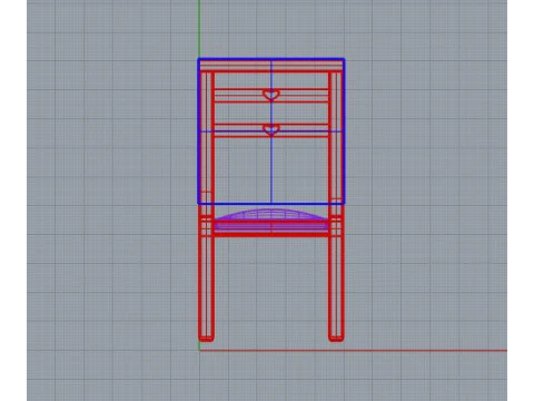 Minimalist Wooden Chair with Textured Cushion 3D Model