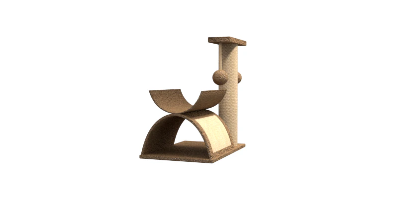 Modern Cat Scratching Post - with Sisal Design 3D Model .c4d .max .obj .3ds .fbx .stl .blend