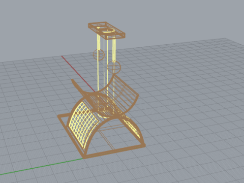 Modern Cat Scratching Post - with Sisal Design Modèle 3D