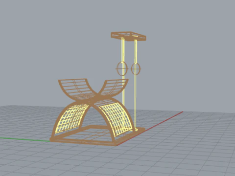 Modern Cat Scratching Post - with Sisal Design 3D Model