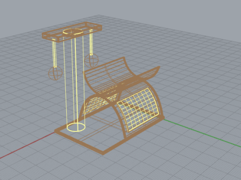 Modern Cat Scratching Post - with Sisal Design Modèle 3D