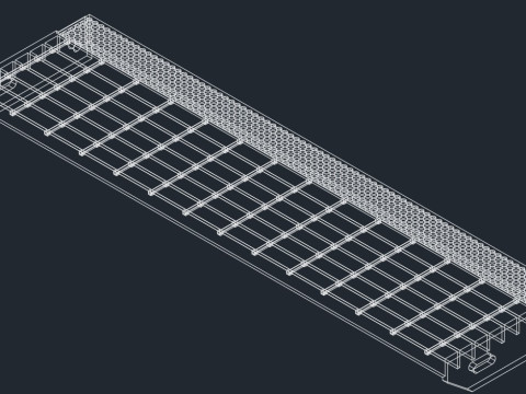 Sheet metal stair 3D Model