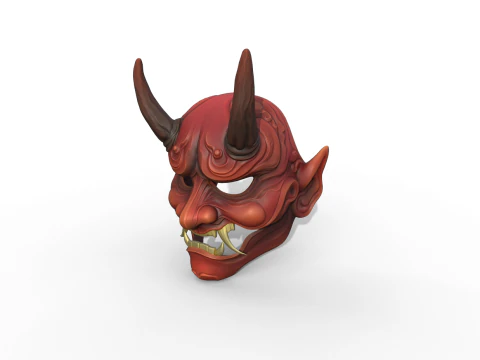 Masque du Diable Japon Modèles 3D en vedette