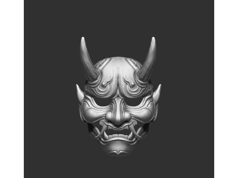 日本恶魔面具 3D 打印模型