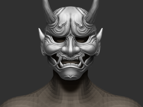 Devil Mask Japan 3D-printmodel