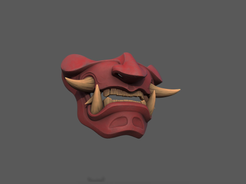 Devil Mask Japan 3D Принт Модель