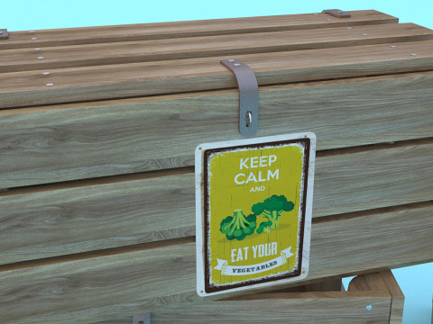 Wooden boxes Low-poly Modelo 3D