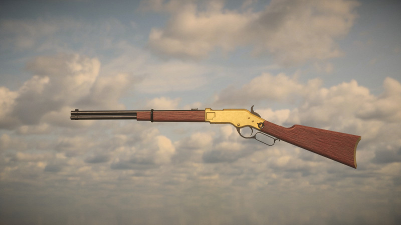 Western Winchester 3D 模型 .c4d .max .obj .3ds .fbx .stl .blend