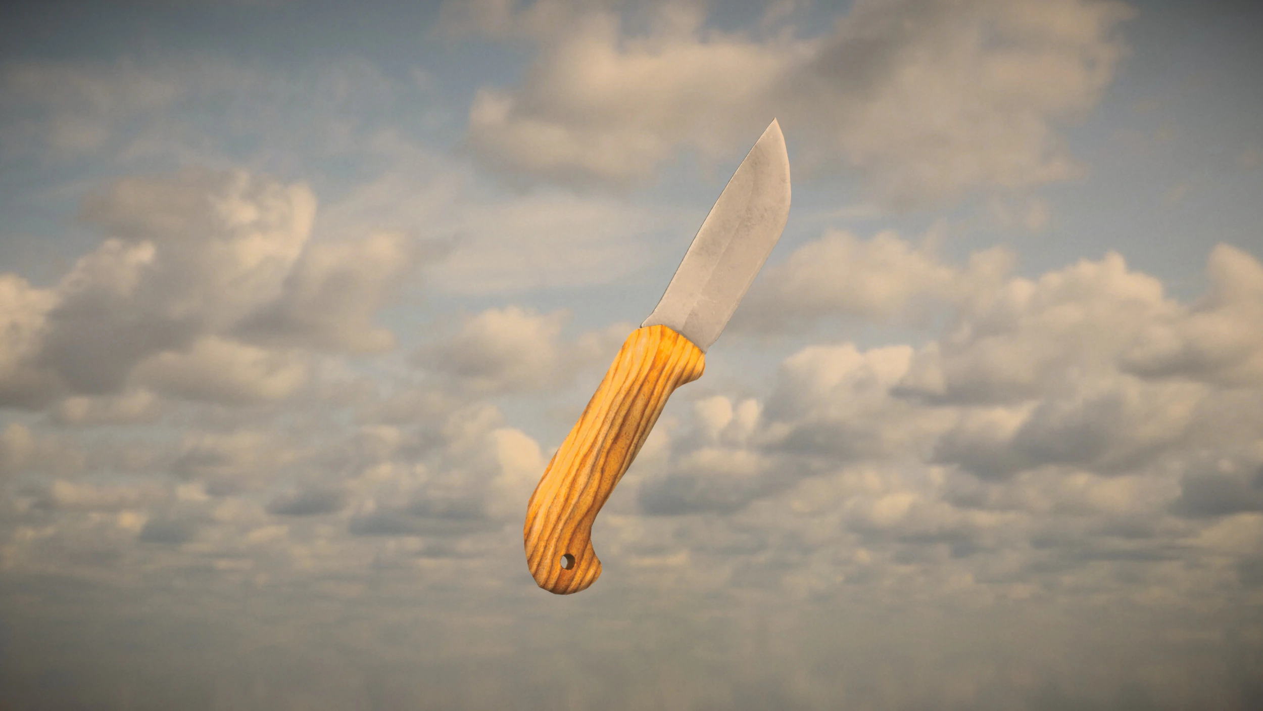 Western Knife 3D Model .c4d .max .obj .3ds .fbx .stl .blend 