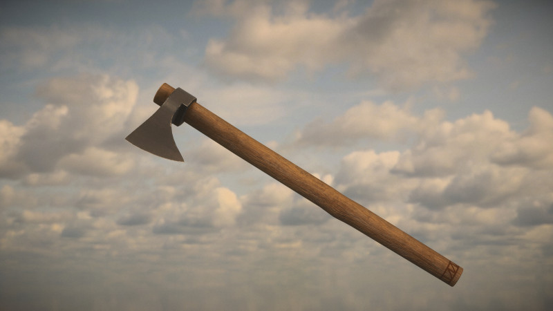 Western Axe Modelo 3D .c4d .max .obj .3ds .fbx .stl .blend 