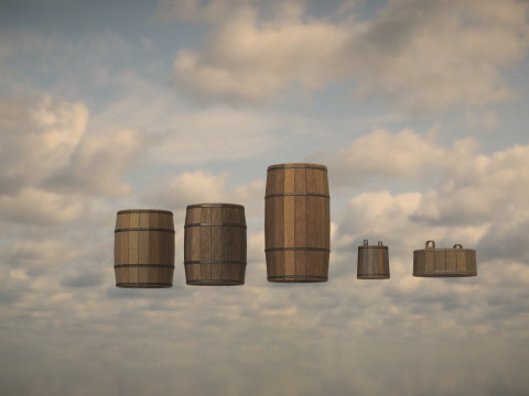 Western Barrels 3D Модель