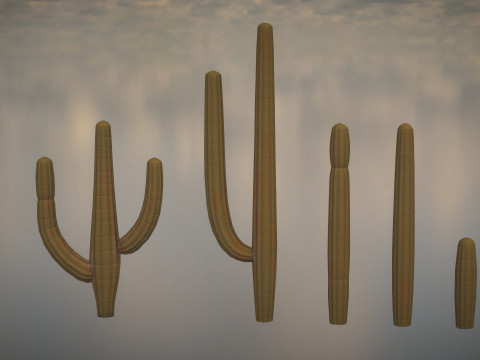 Western Cactus 3D Модель