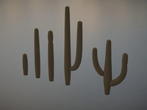 Western Cactus 3D Model