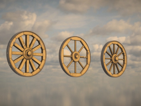 Western Wheels 3D Модель