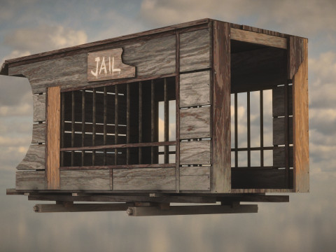 Western Wagon 3D Модель