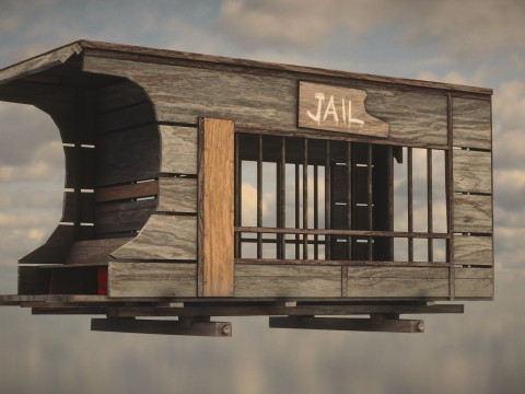 Western Wagon 3D Model