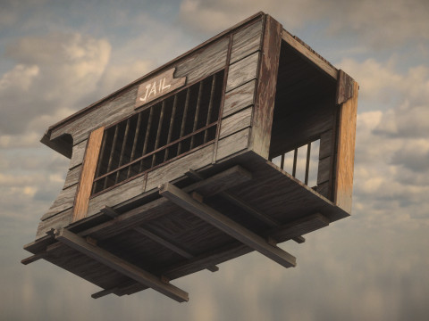 Western Wagon 3D Model