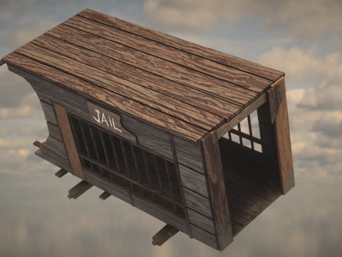 Western Wagon 3D Model
