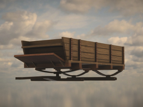Western Wagon 3D Модель