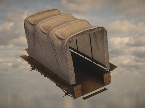 Western Wagon 3D Модель