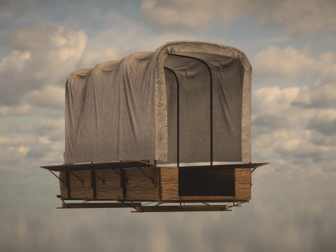 Western Wagon 3D Модель