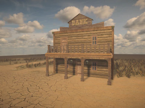 Western Buildings Pack 3D Model