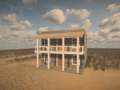 Western Buildings Pack Modelo 3D