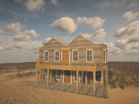 Western Buildings Pack Modelo 3D
