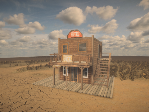 Western Buildings Pack Modelo 3D