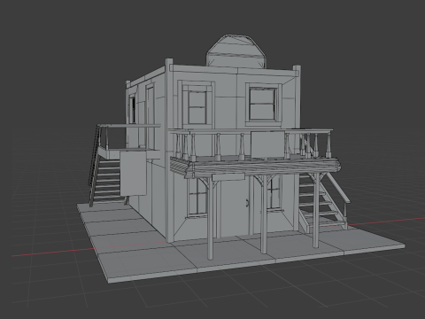 Western Buildings Pack Modelo 3D