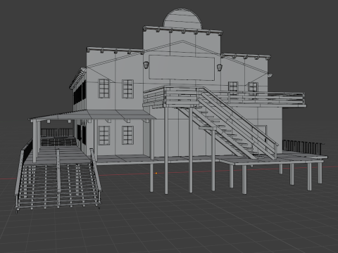 Western Buildings Pack Modelo 3D