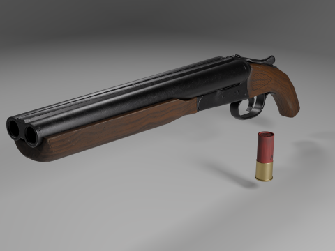 Western Sawed-off 3D Model