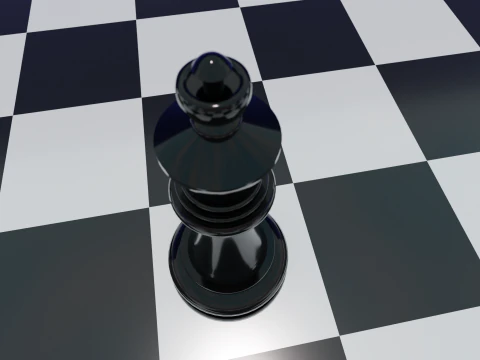 棋王 3D 模型