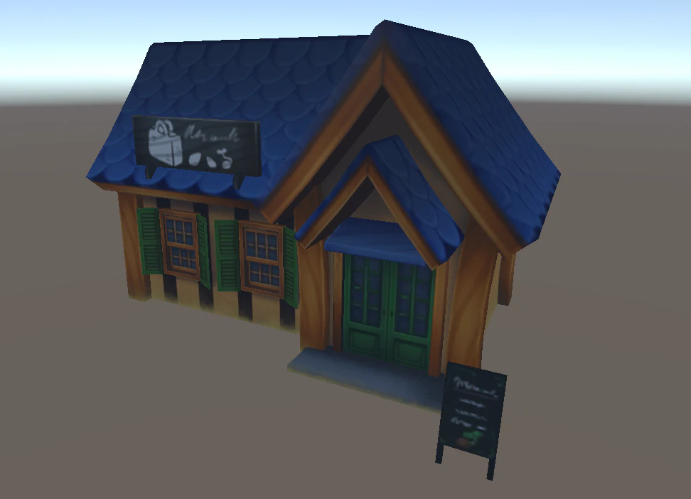 LowPoly Store 3D Model .c4d .max .obj .3ds .fbx .stl .blend