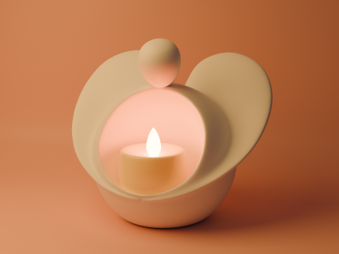 3d printable angle tealight holder 3Dプリントモデル