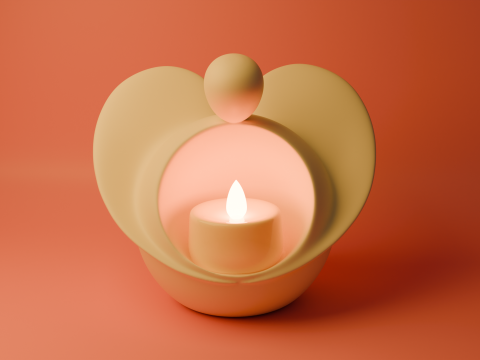3d printable angle tealight holder 3Dプリントモデル