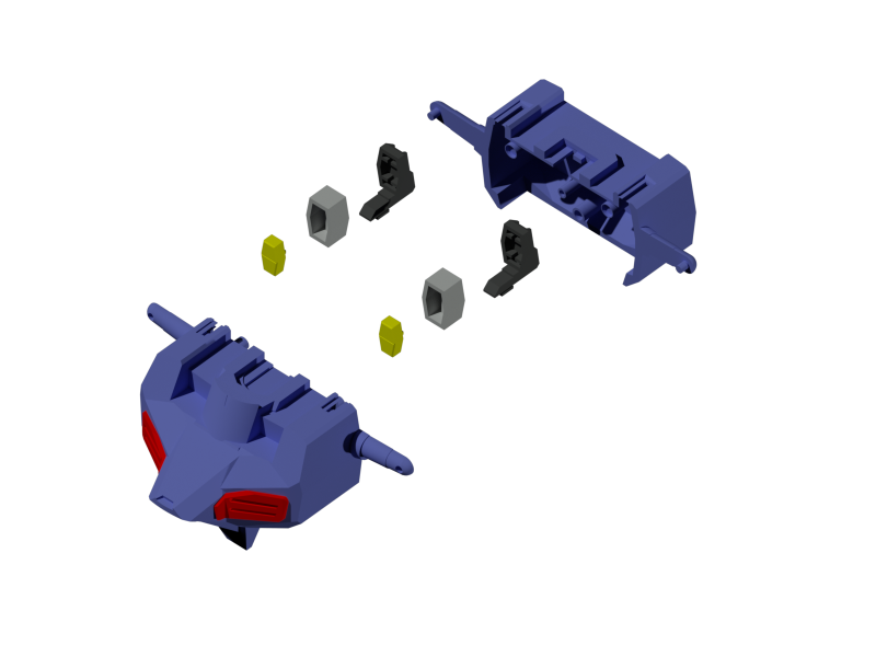 Gundam sandrock custom parts 3Dプリントモデル .c4d .max .obj .3ds .fbx .stl .blend