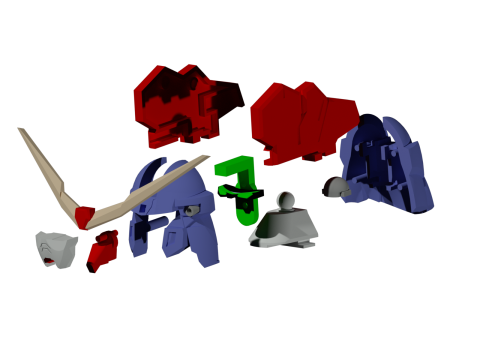 Gundam sandrock custom parts 3D Print Model