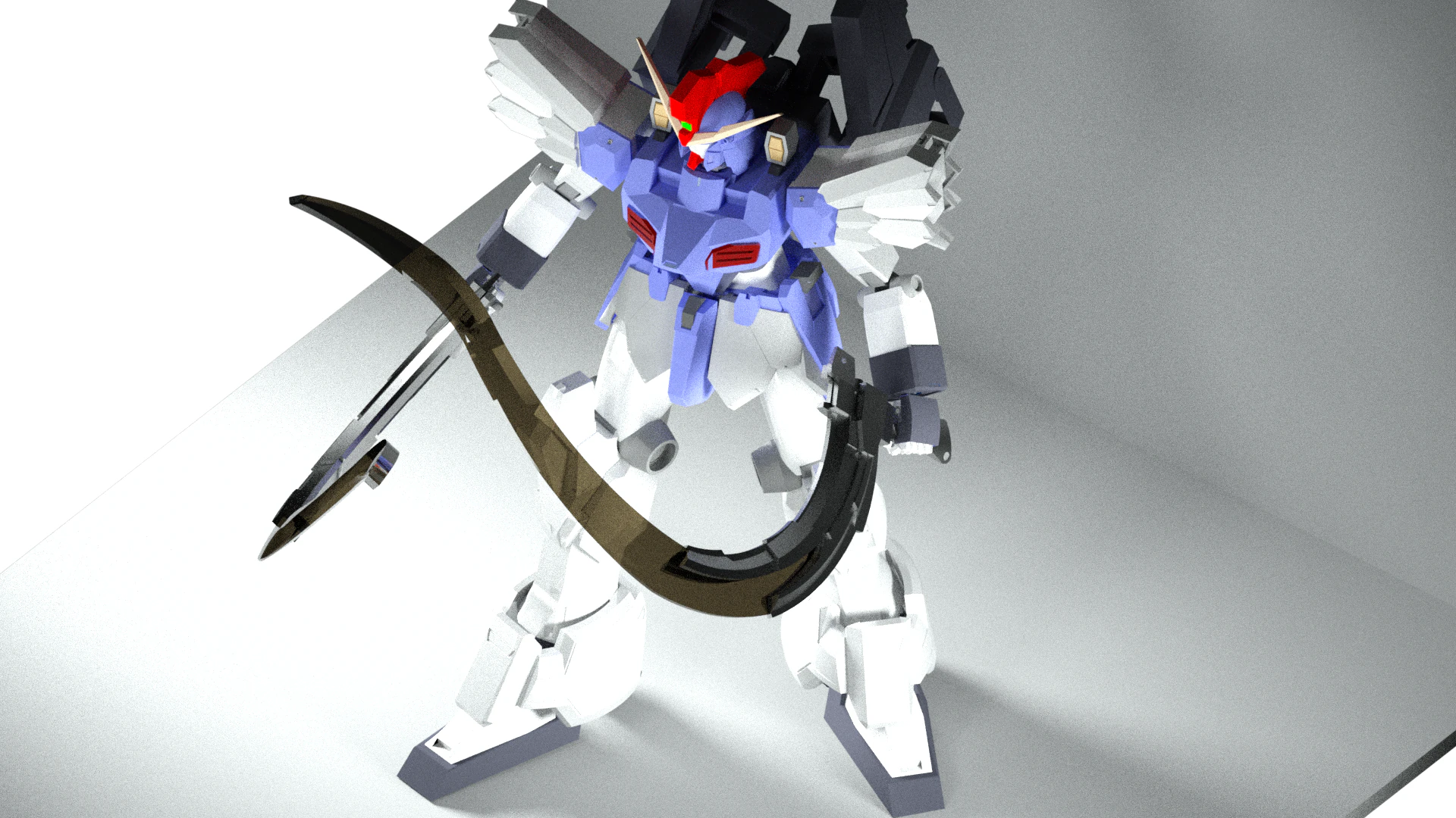 Gundam sandrock custom pose free Download 3D Print Model .c4d .max .obj .3ds .fbx .stl .blend 