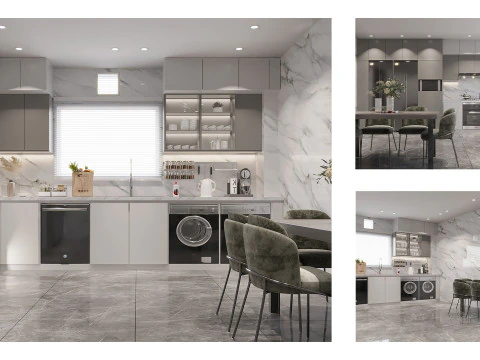 Moderne K&uuml;che 3D Modell