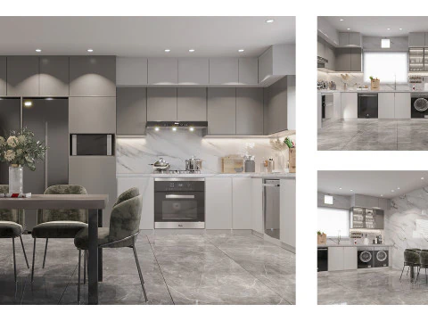 Moderne K&uuml;che 3D Modell