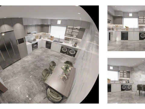 Moderne K&uuml;che 3D Modell