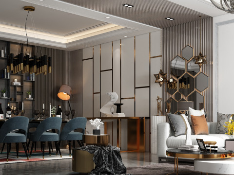 Living room 3D-Modell